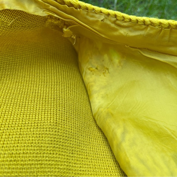 1960s Vintage Sammy Wong wool crochet leather patchwork cardigan sweater jacket - Picture 13 of 15